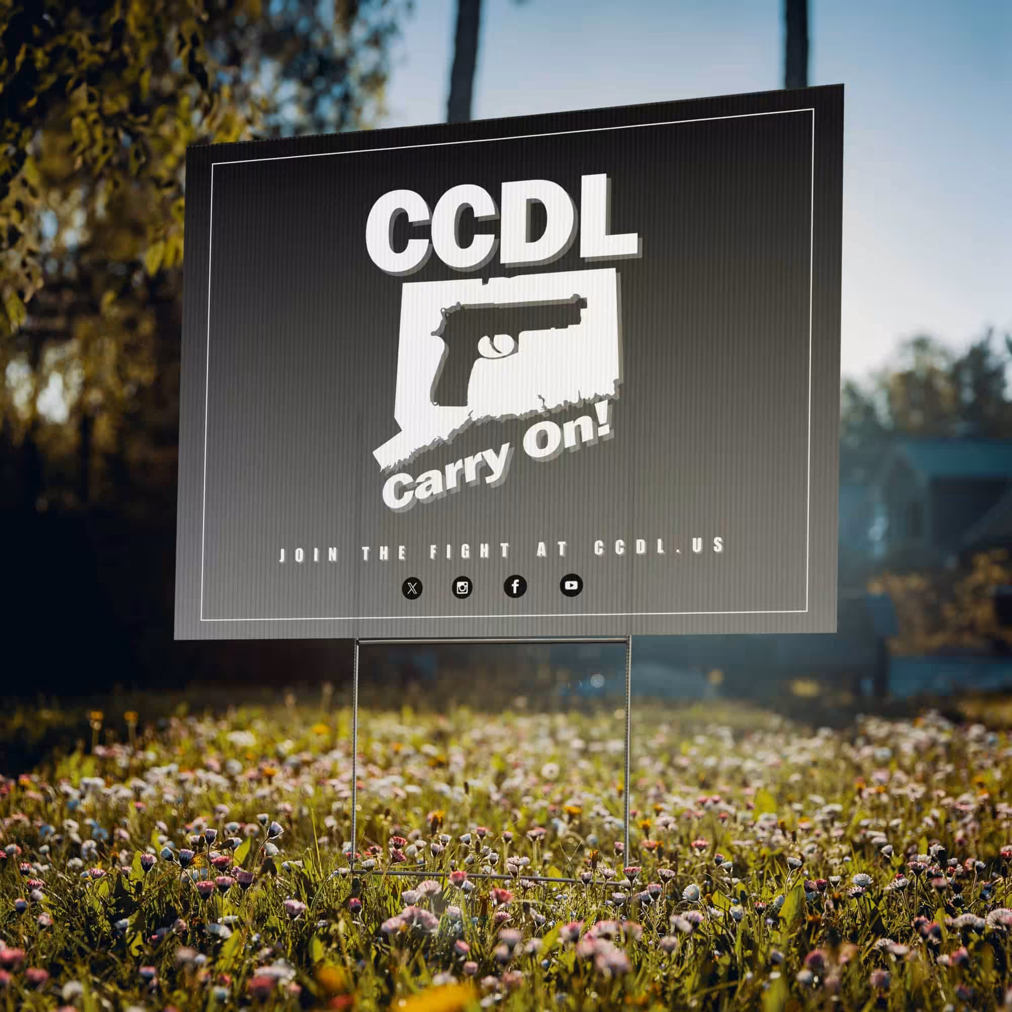 Black Yard Sign