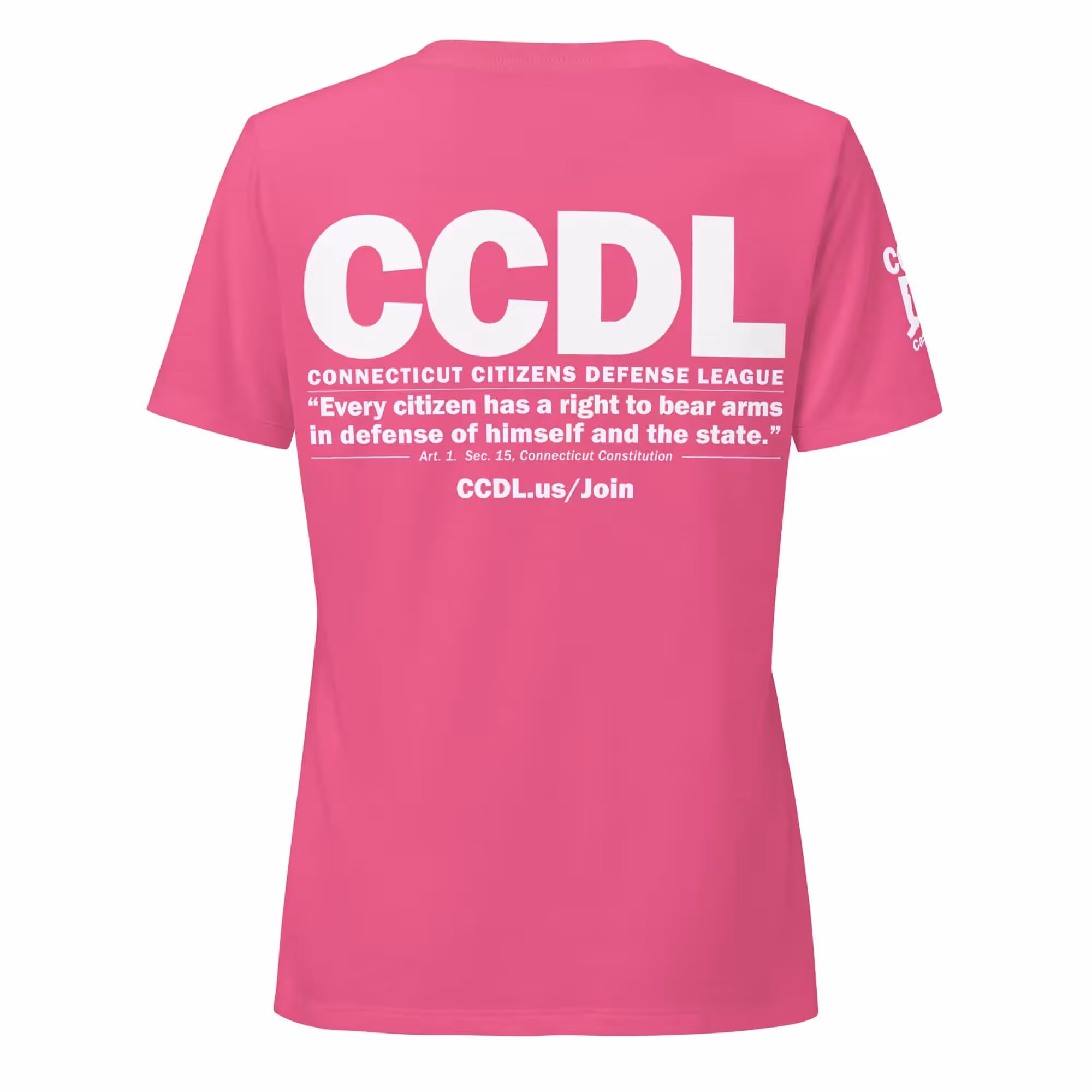 "CCDL Sleeve Logo" Women's Relaxed V-Neck Tee - Image 9