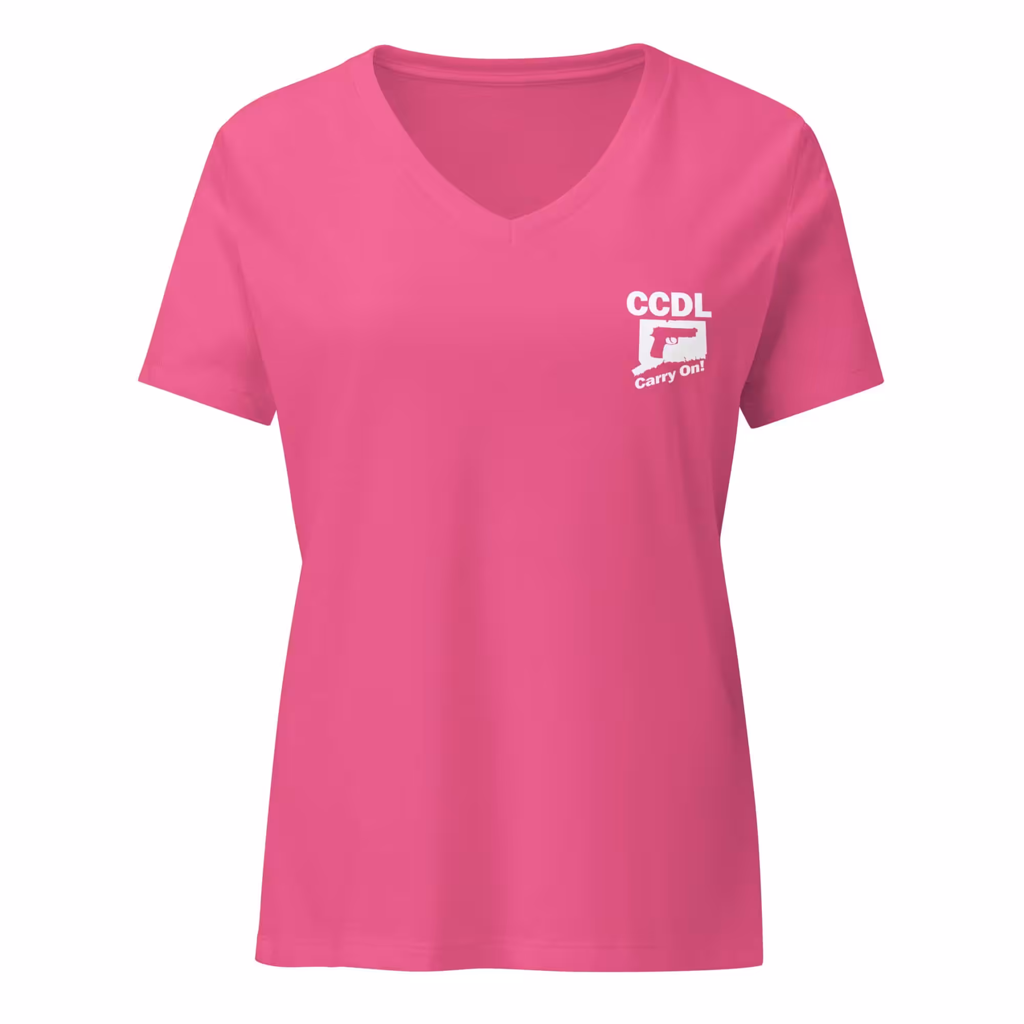 "CCDL Classic" Women’s Relaxed V-Neck Tee - Image 9