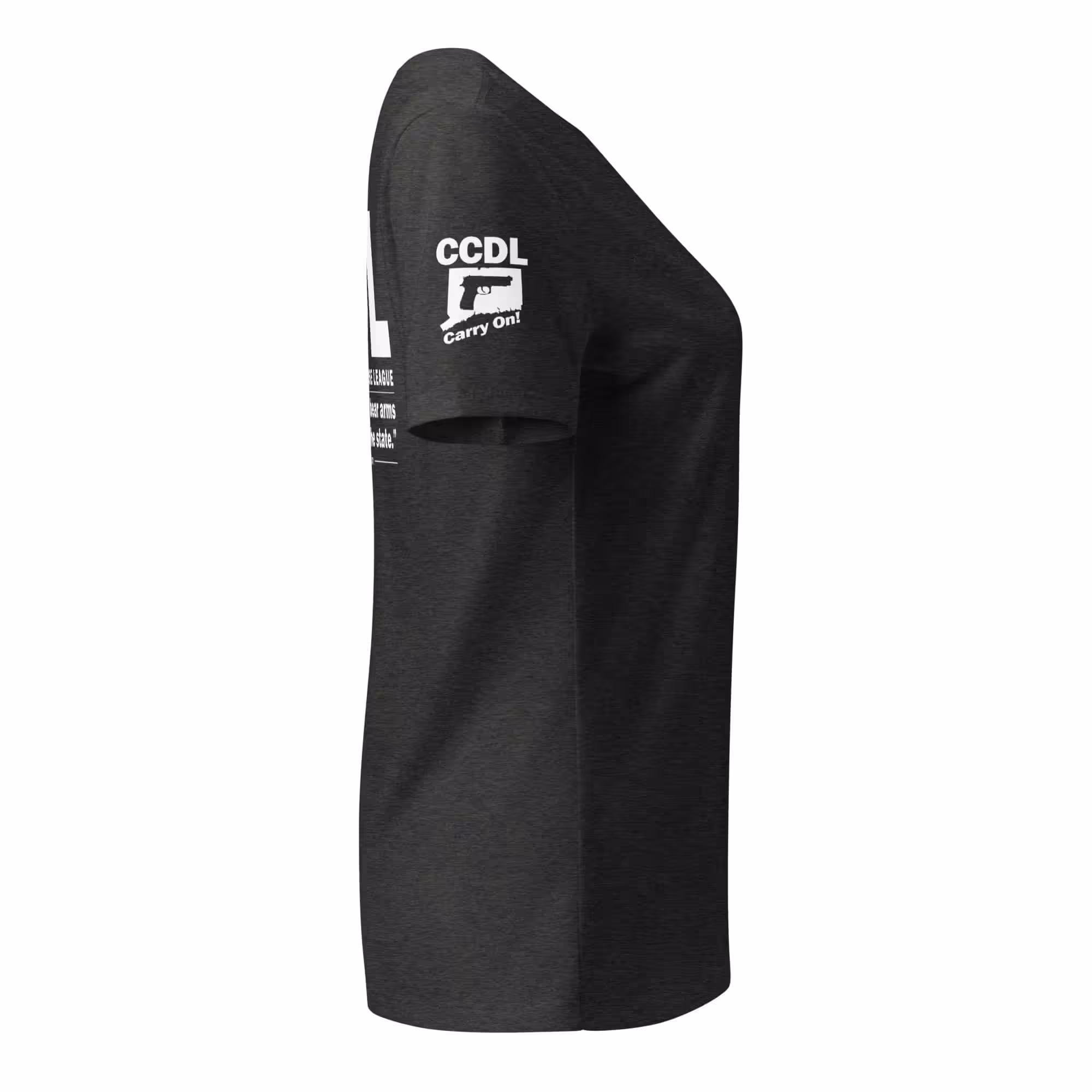 "CCDL Sleeve Logo" Women's Relaxed V-Neck Tee - Image 6