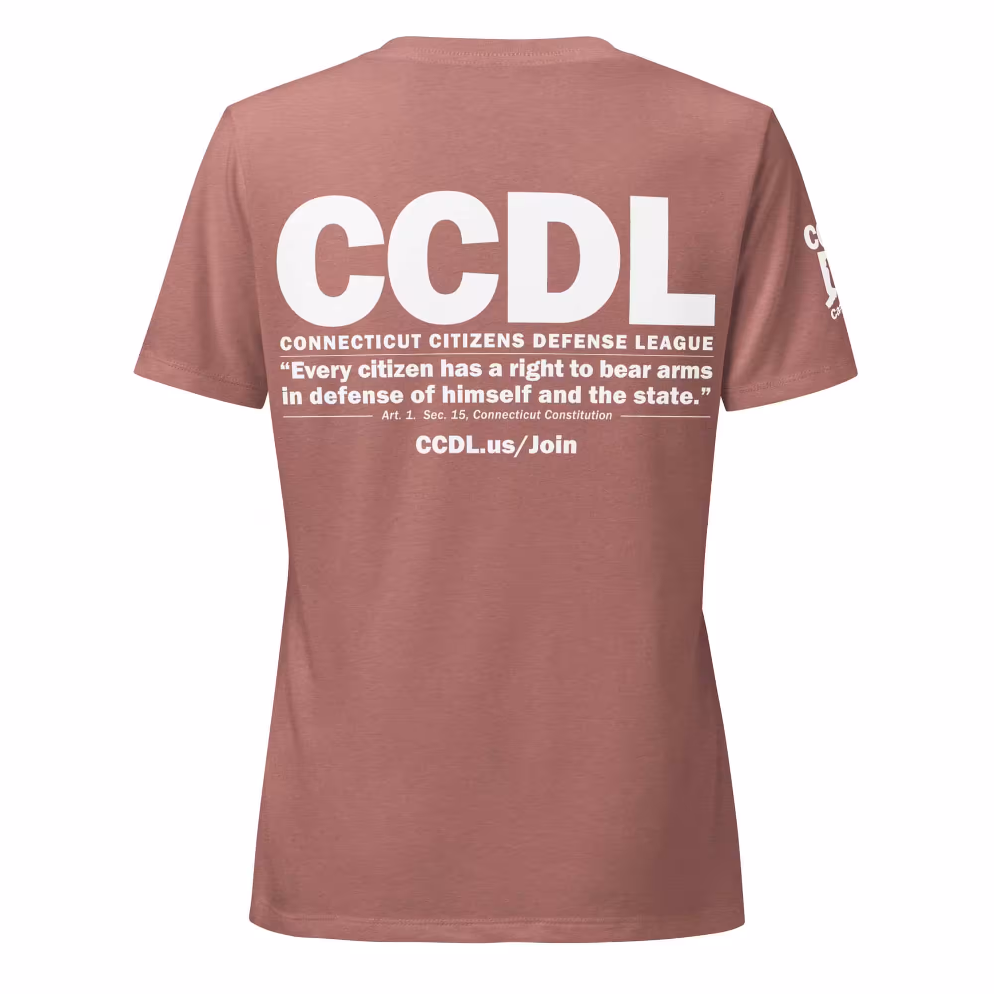 "CCDL Sleeve Logo" Women's Relaxed V-Neck Tee - Image 11