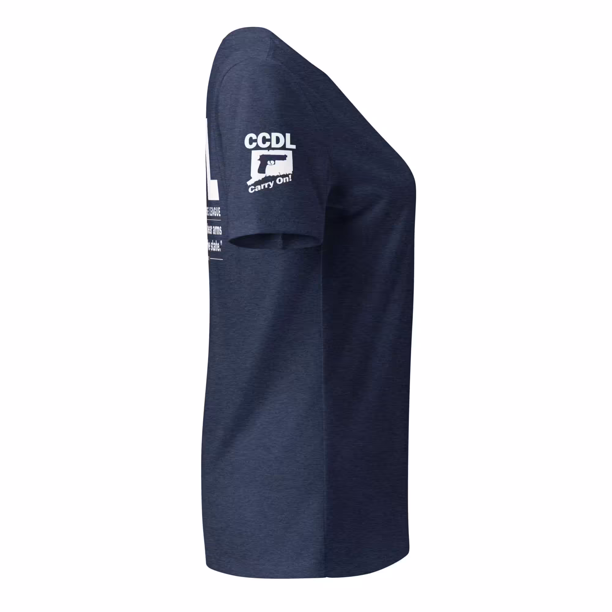 "CCDL Sleeve Logo" Women's Relaxed V-Neck Tee - Image 4