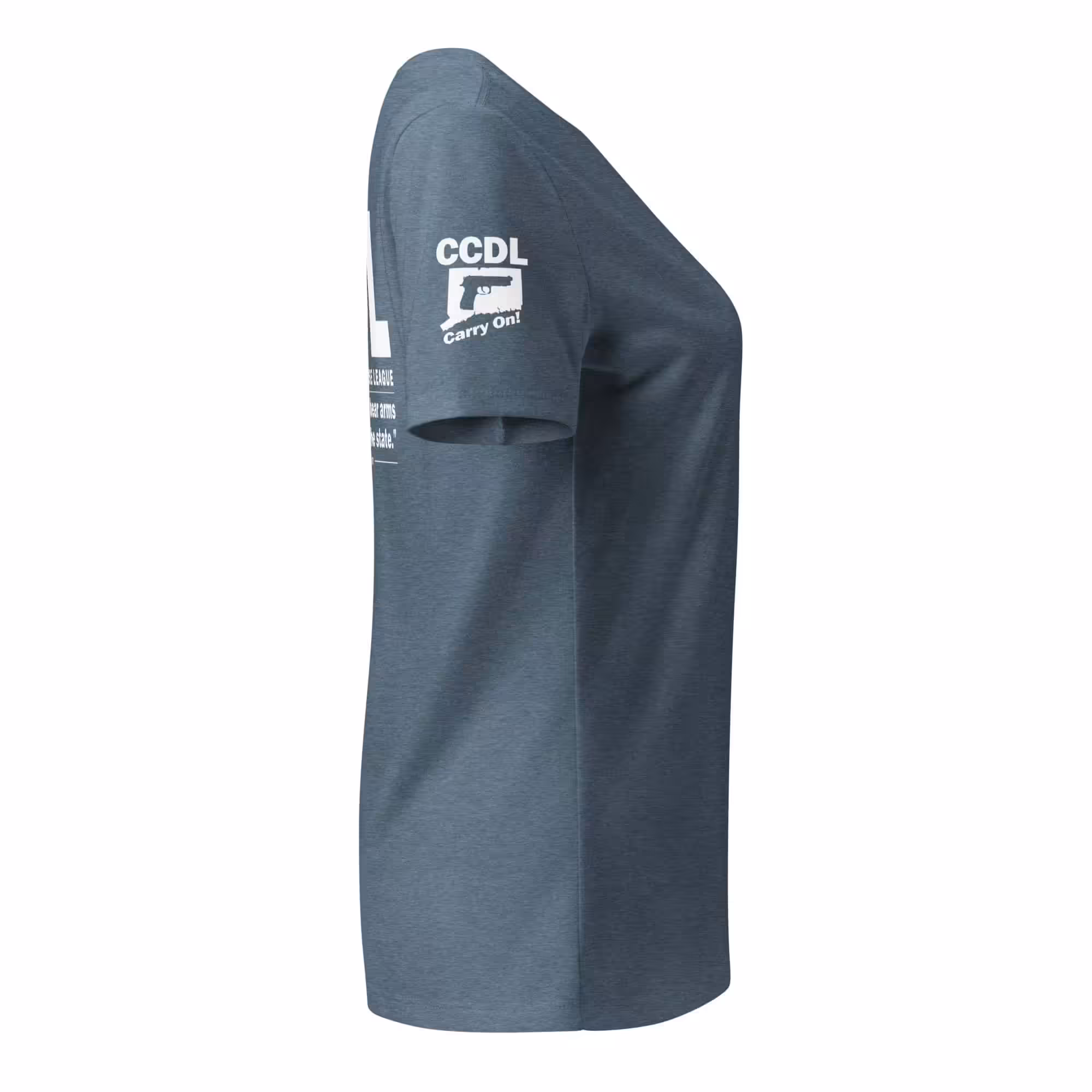 "CCDL Sleeve Logo" Women's Relaxed V-Neck Tee - Image 8