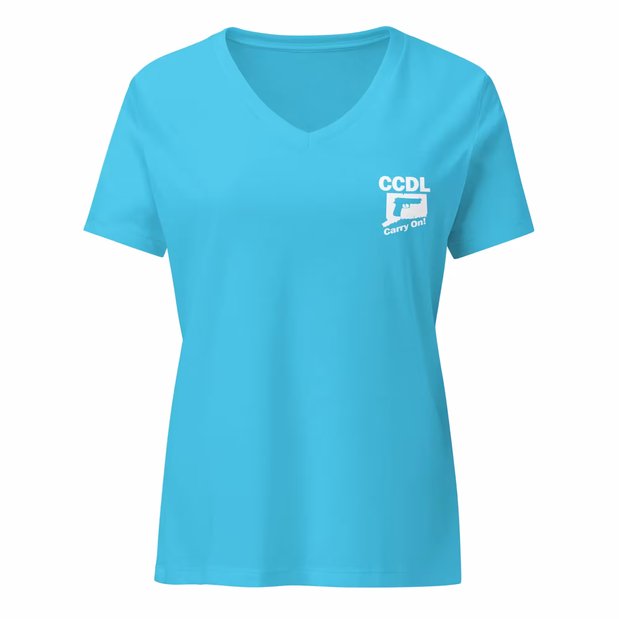 "CCDL Classic" Women’s Relaxed V-Neck Tee - Image 13